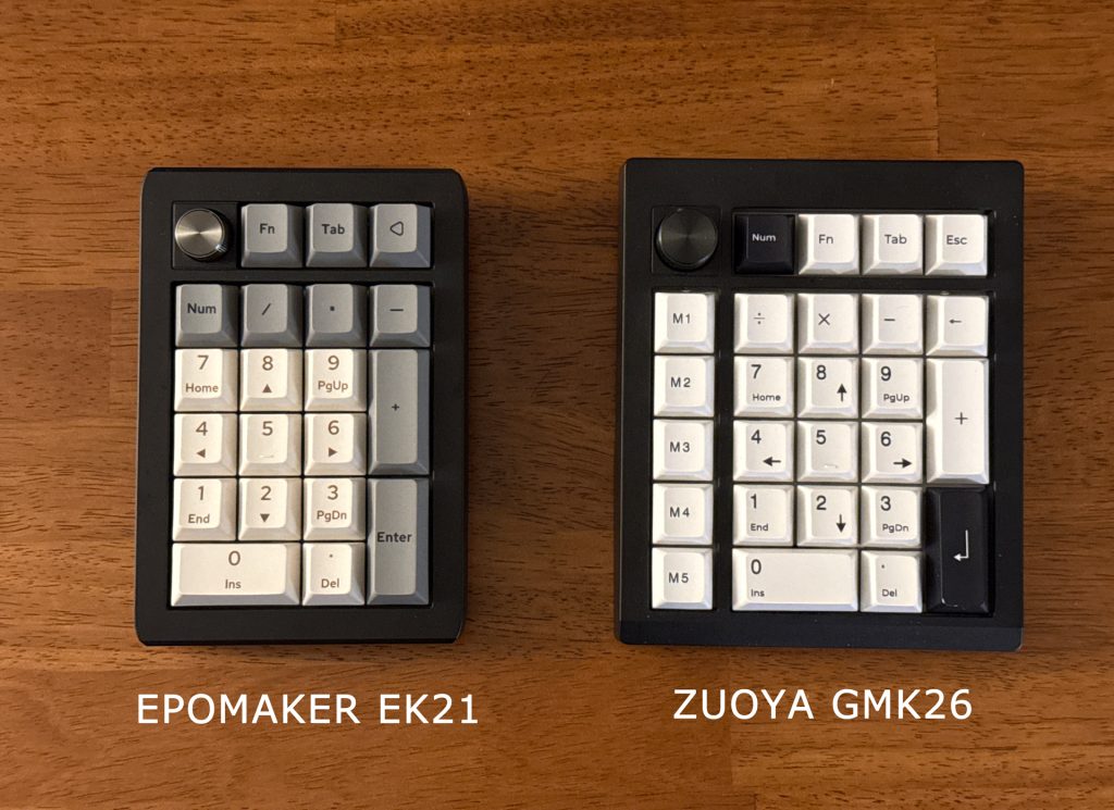EPOMAKER EK21と ZUOYA GMK26